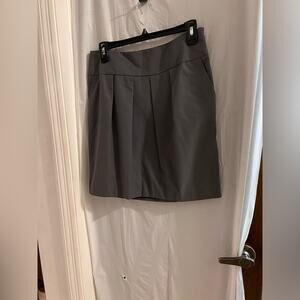 Loft gray pleated front mini office wear academic skirt size 4